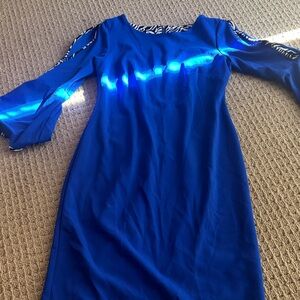 Elegant Blue Women's Dress